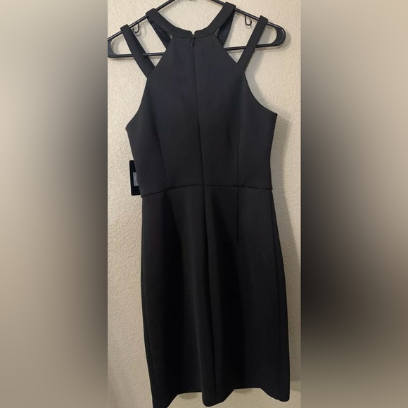 GUESS Los Angeles black cut out strappy women's 6 cocktail party holiday dress - Picture 3 of 6